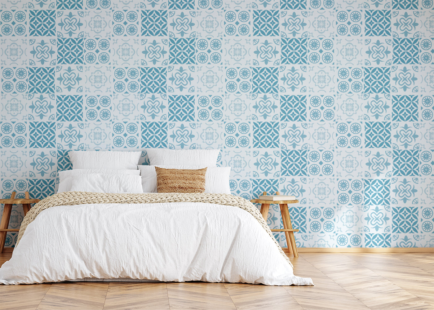 Patchwork Elegance Tiles - Blue
