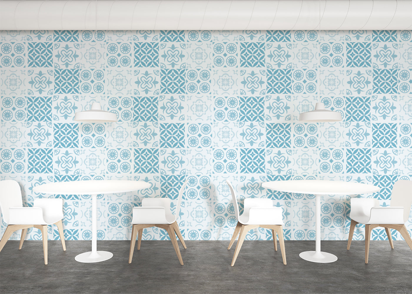 Patchwork Elegance Tiles - Blue