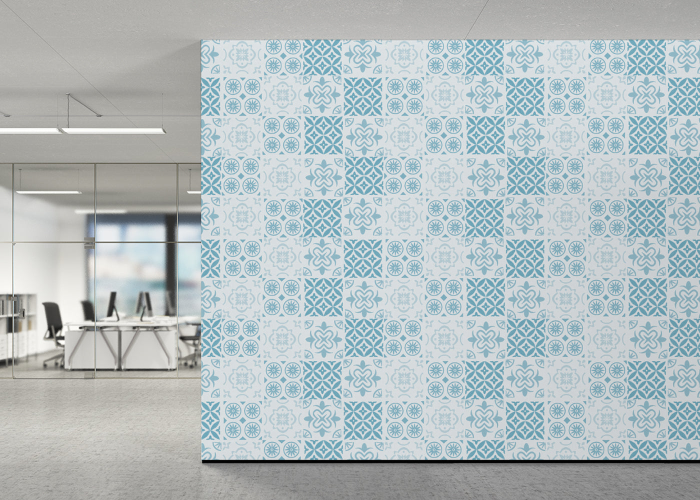 Patchwork Elegance Tiles - Blue