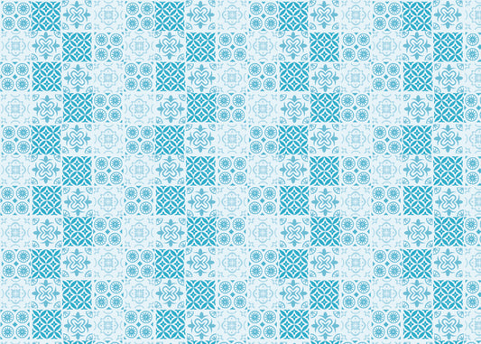 Patchwork Elegance Tiles - Blue