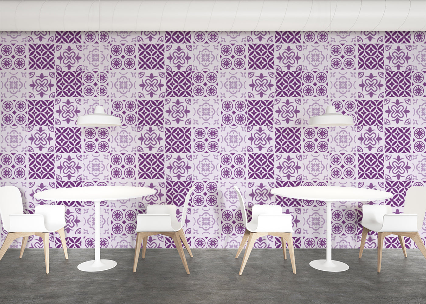 Patchwork Elegance Tiles - Purple