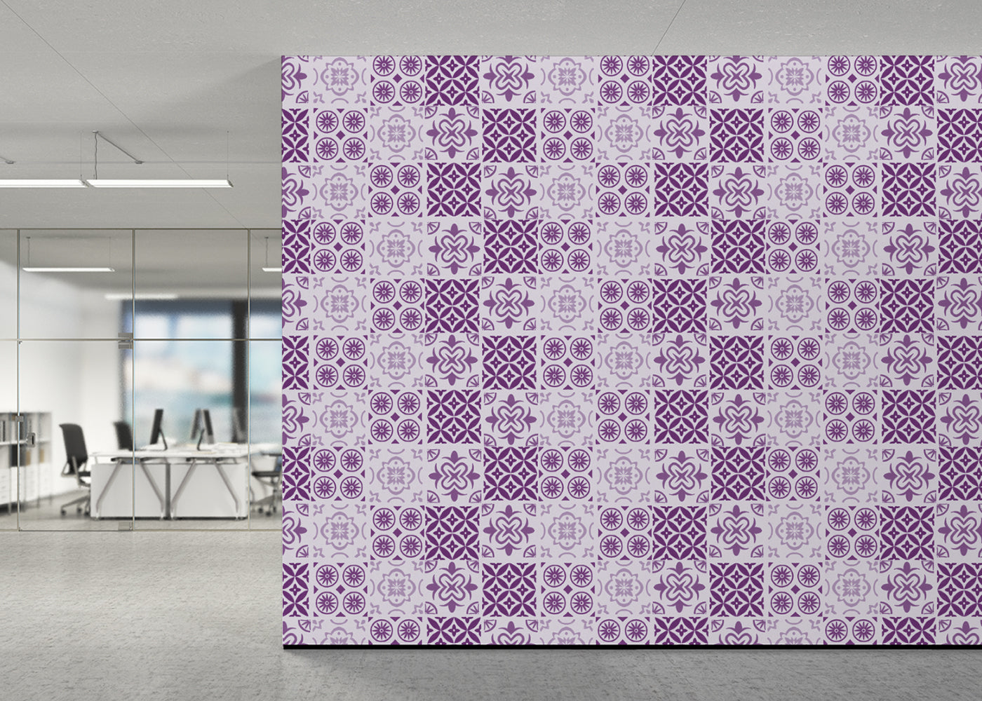 Patchwork Elegance Tiles - Purple