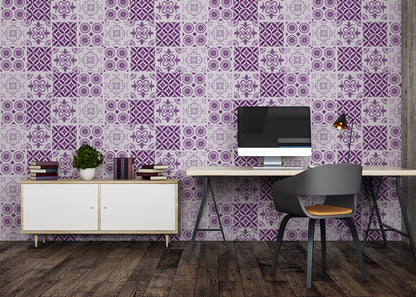 Patchwork Elegance Tiles - Purple