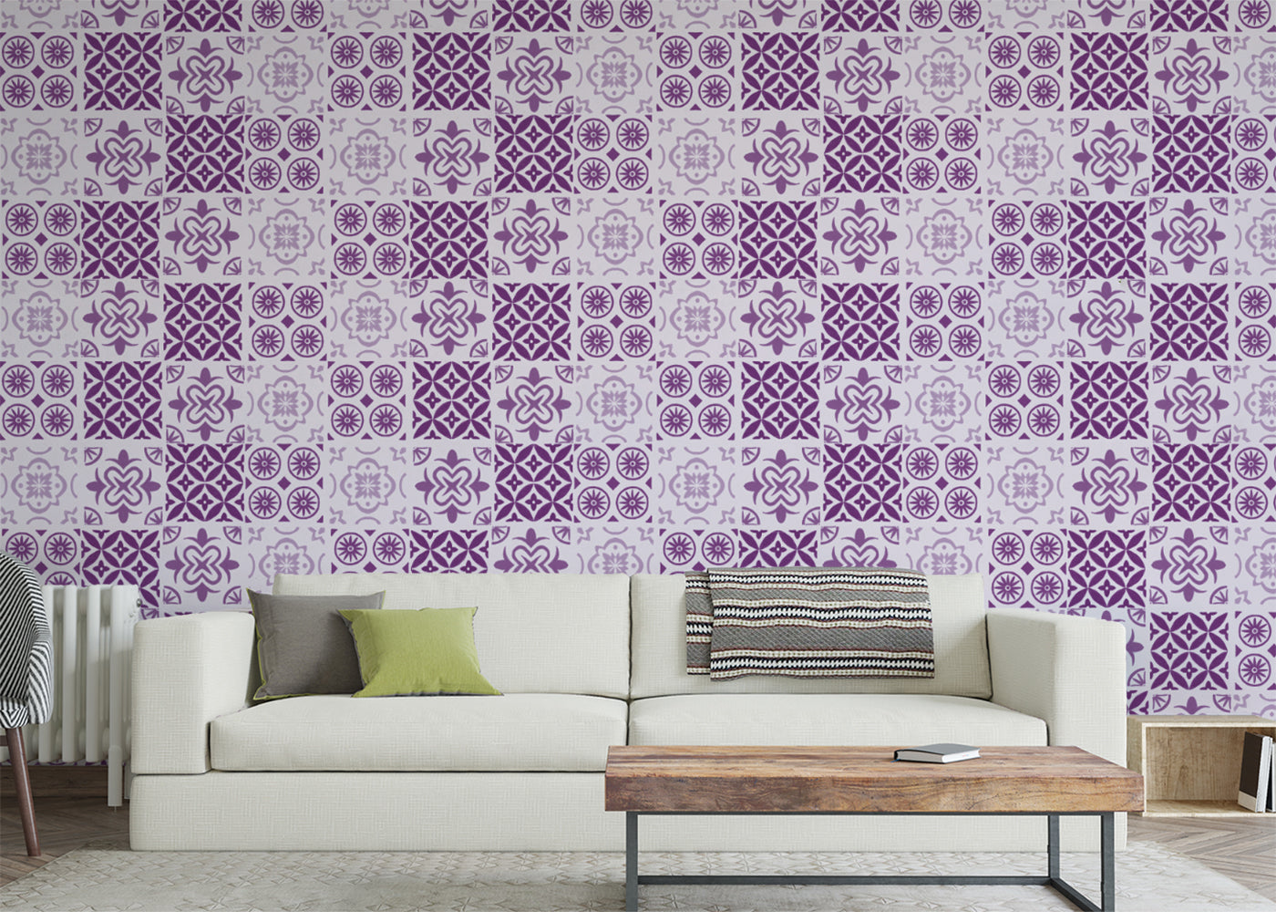 Patchwork Elegance Tiles - Purple