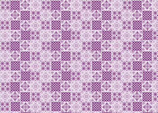 Patchwork Elegance Tiles - Purple