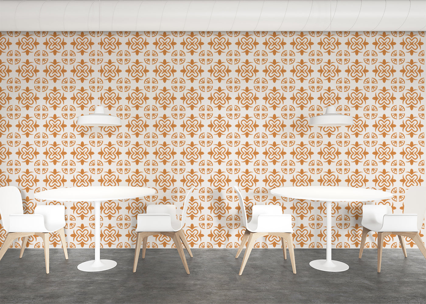 Mandala Flair Tiles - Orange
