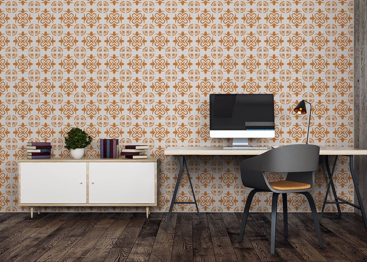 Mandala Flair Tiles - Orange
