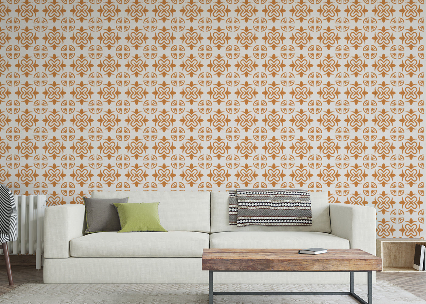 Mandala Flair Tiles - Orange