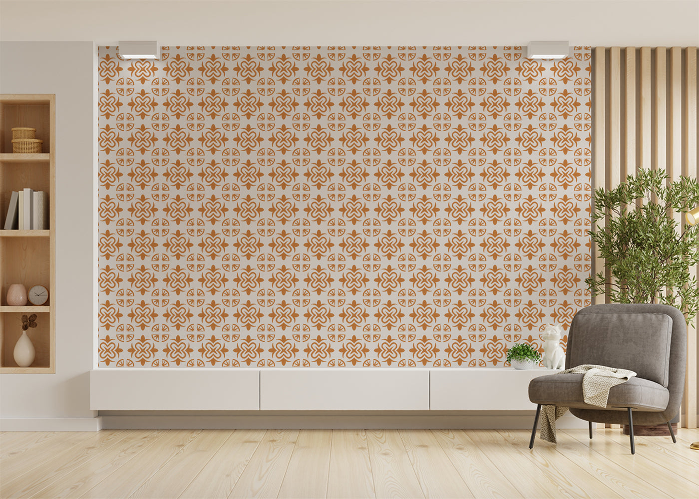 Mandala Flair Tiles - Orange