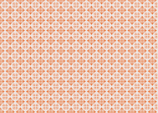 Mandala Flair Tiles - Orange - Sample