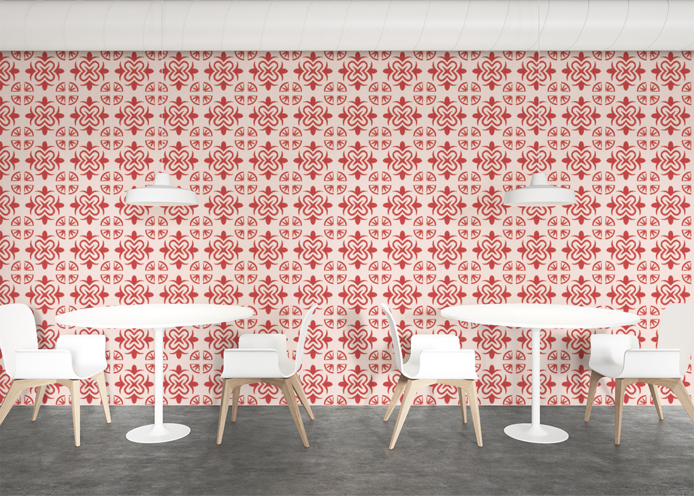 Mandala Flair Tiles - Red