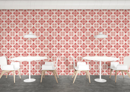 Mandala Flair Tiles - Red