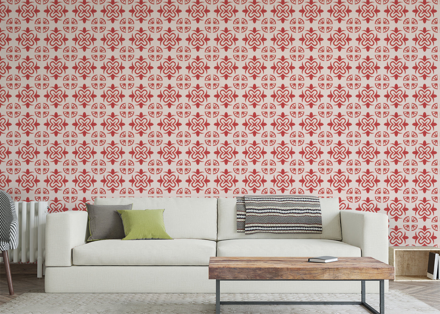 Mandala Flair Tiles - Red