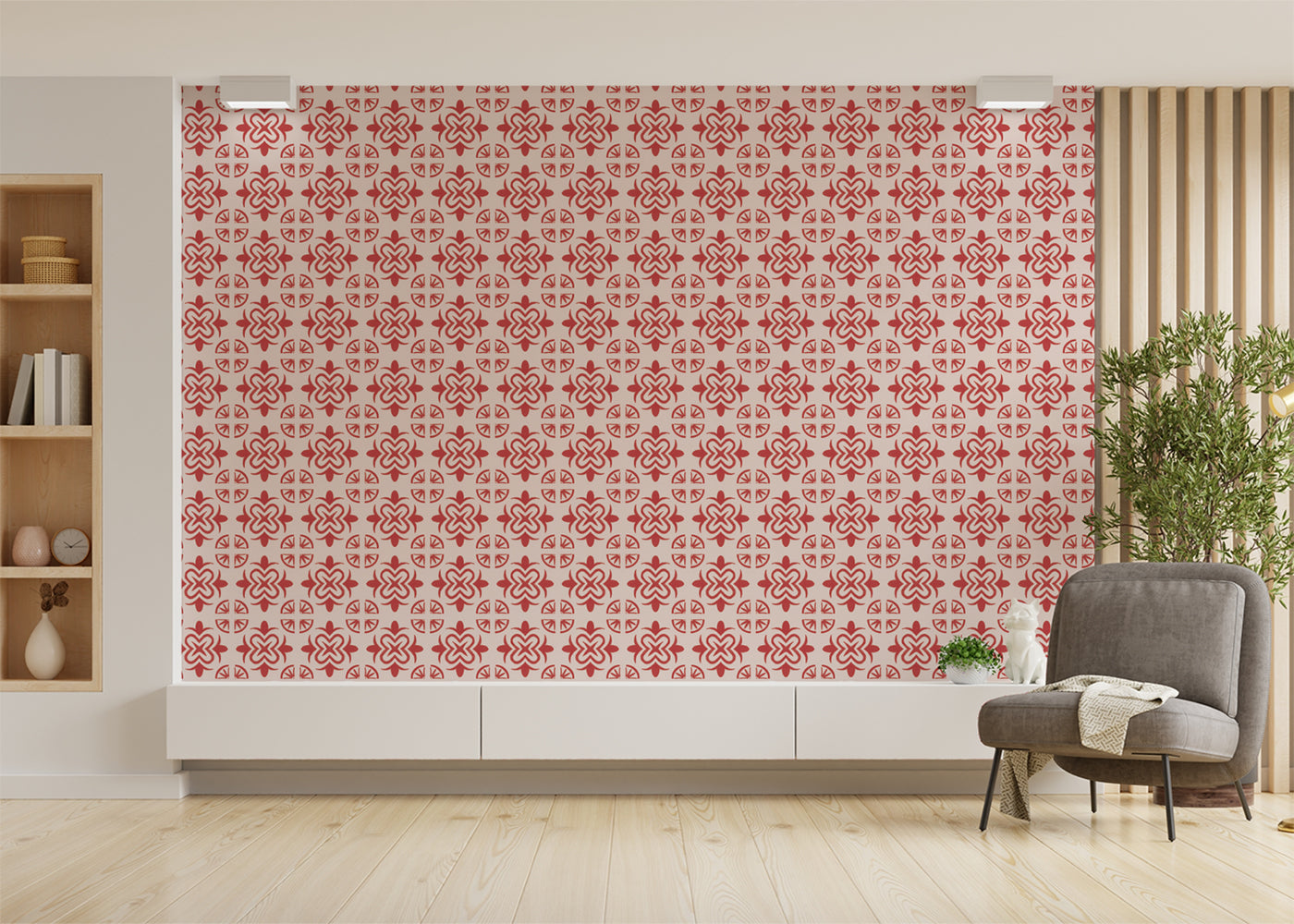 Mandala Flair Tiles - Red