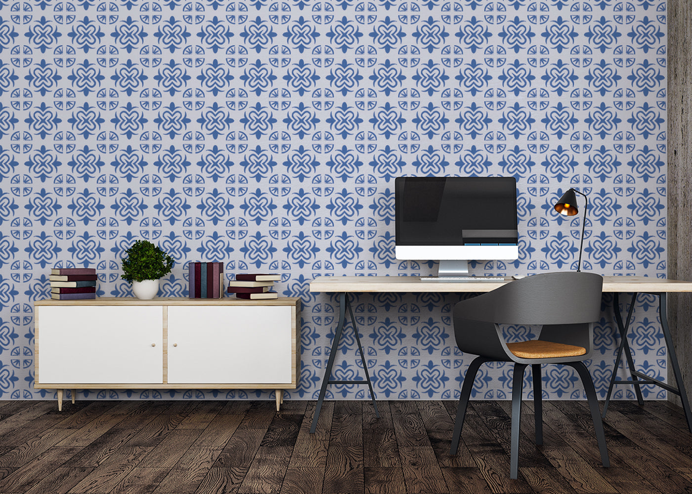 Mandala Flair Tiles - Blue