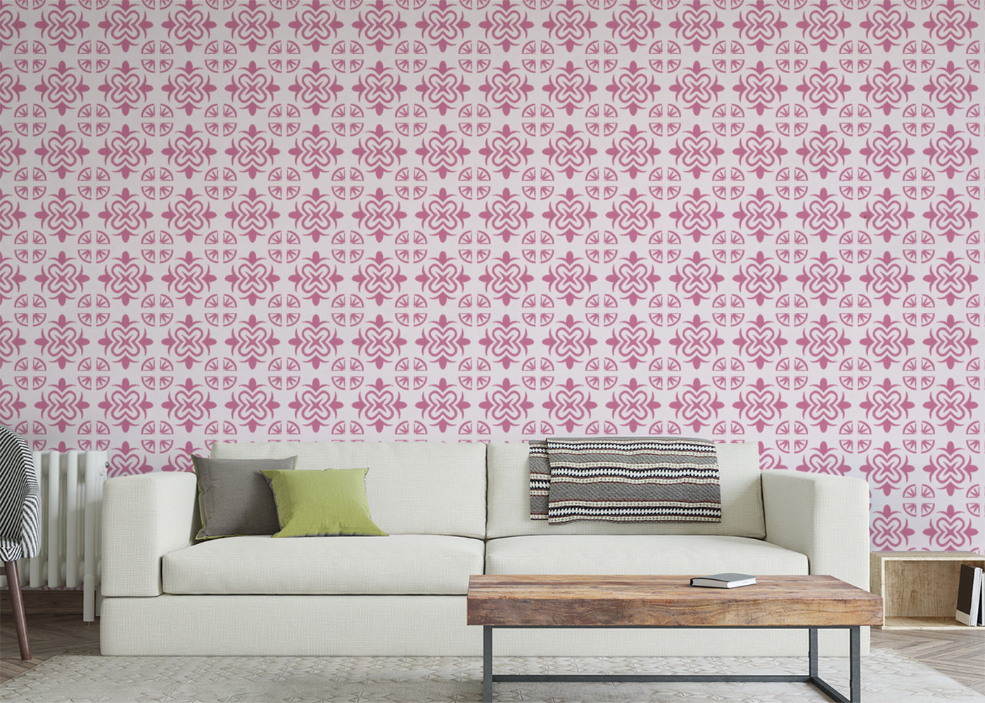 Mandala Flair Tiles - Pink