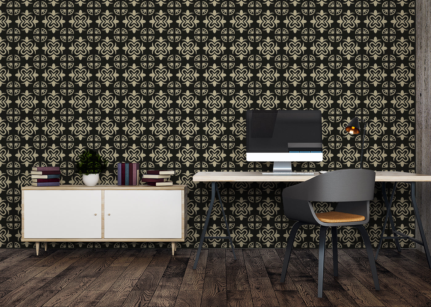 Mandala Flair Tiles - Black