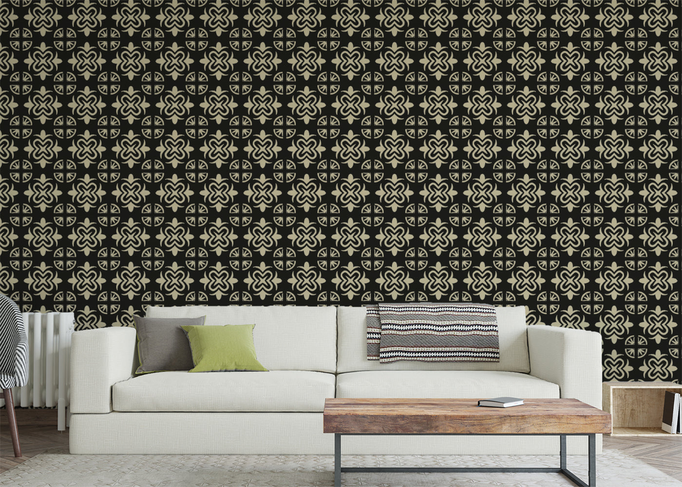 Mandala Flair Tiles - Black