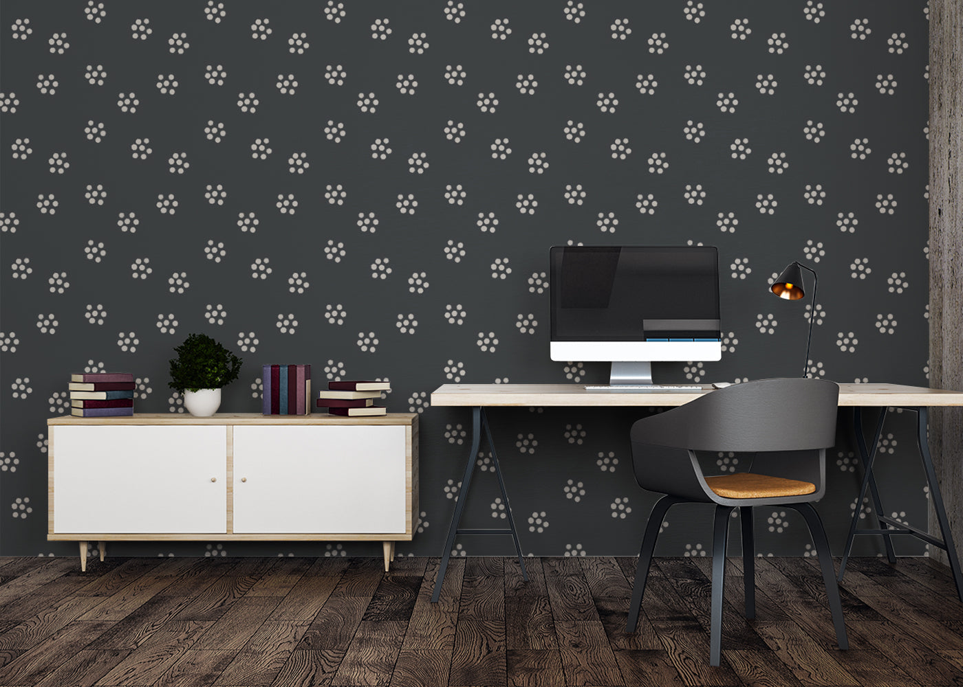 Petal Dot Sprinkle - Dark Gray