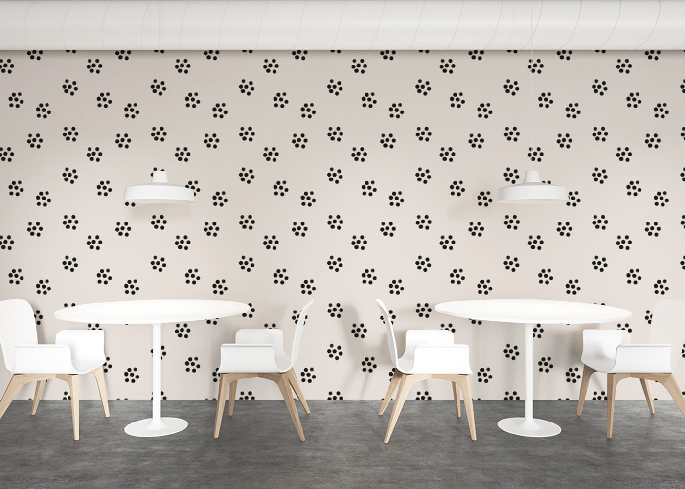 Petal Dot Sprinkle - Black and White