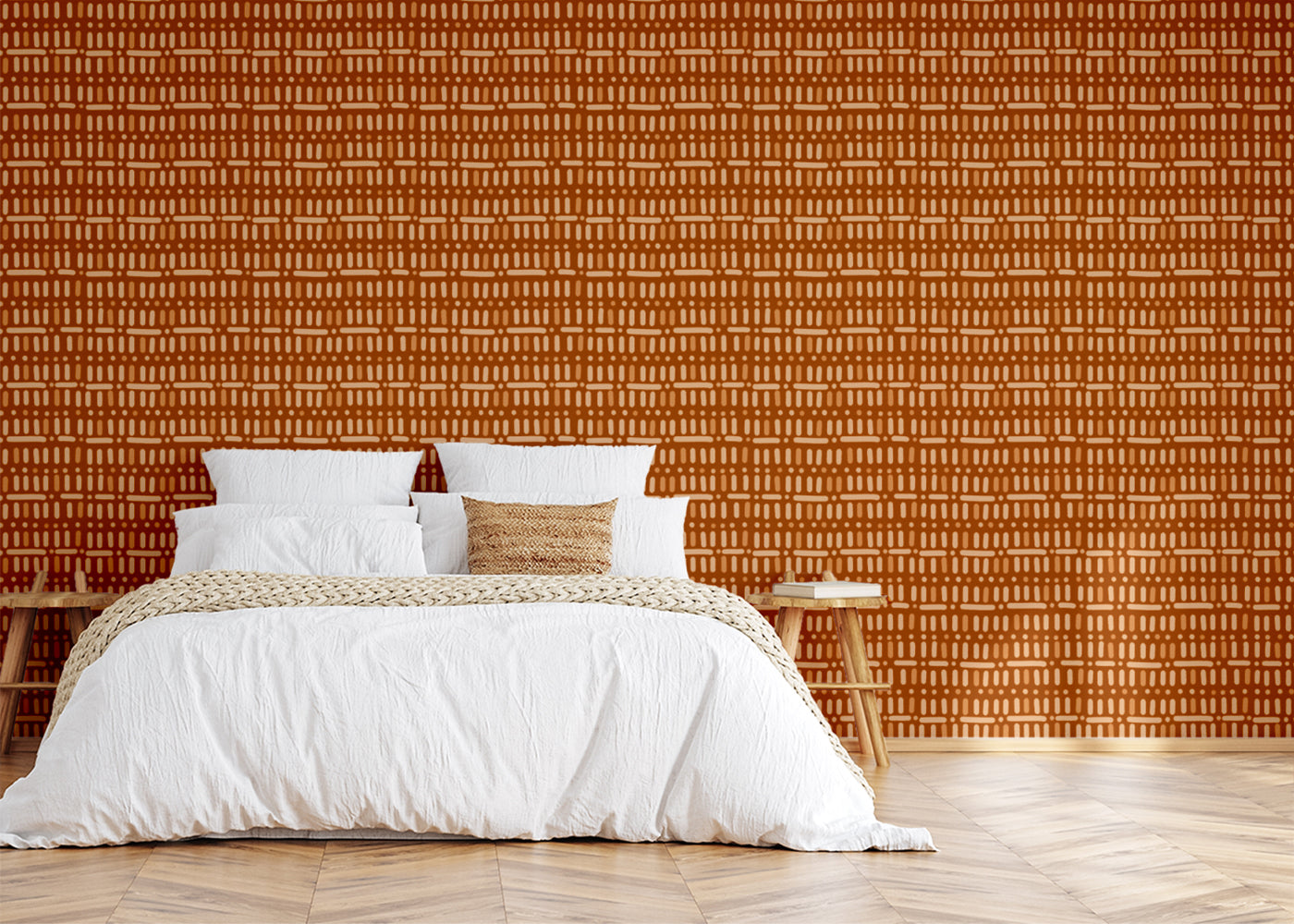 Baroque Dots and Stripes - Orange