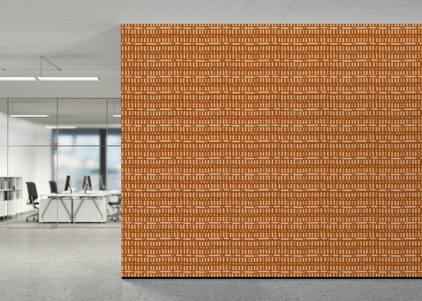 Baroque Dots and Stripes - Orange