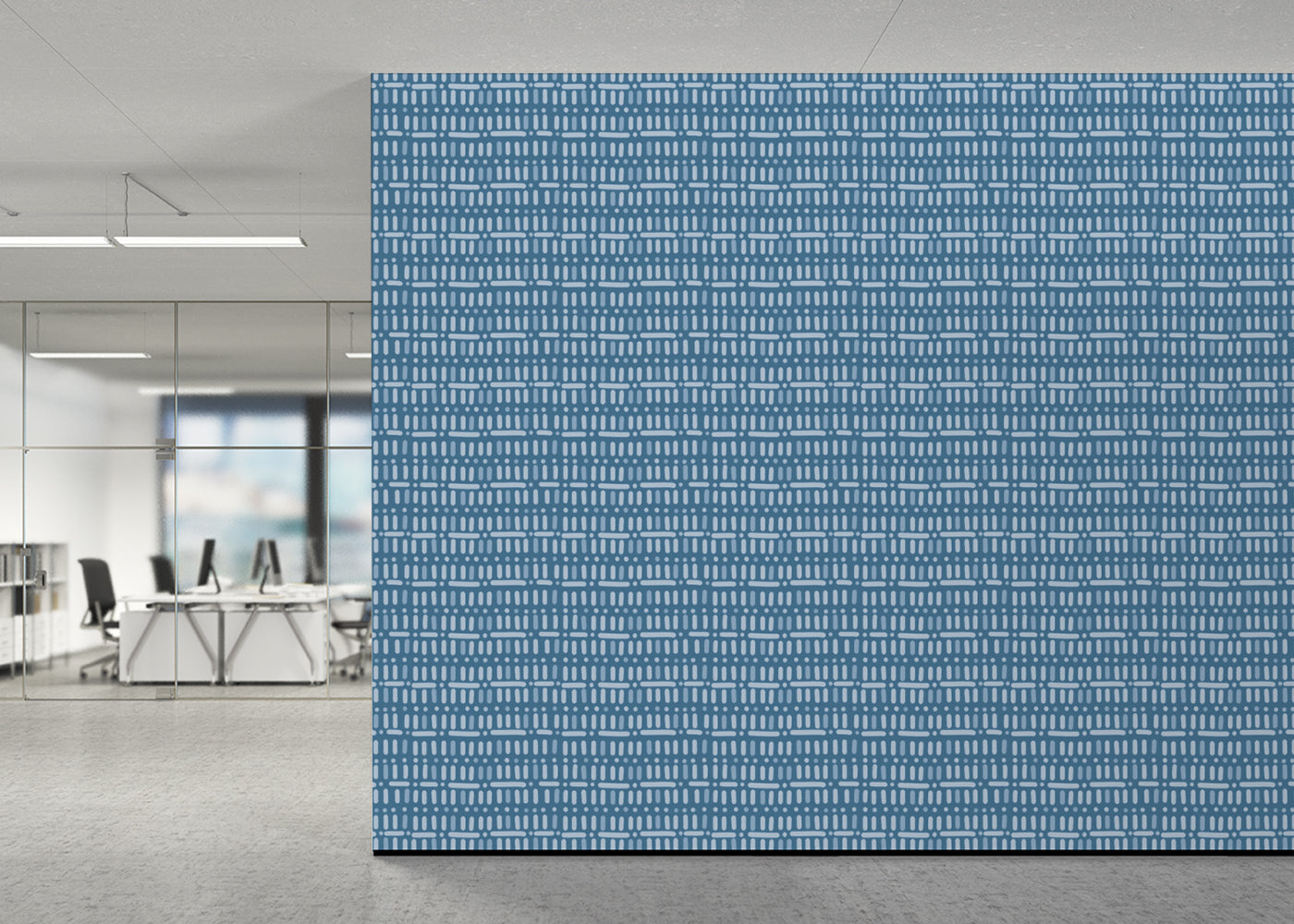 Baroque Dots and Stripes - Blue
