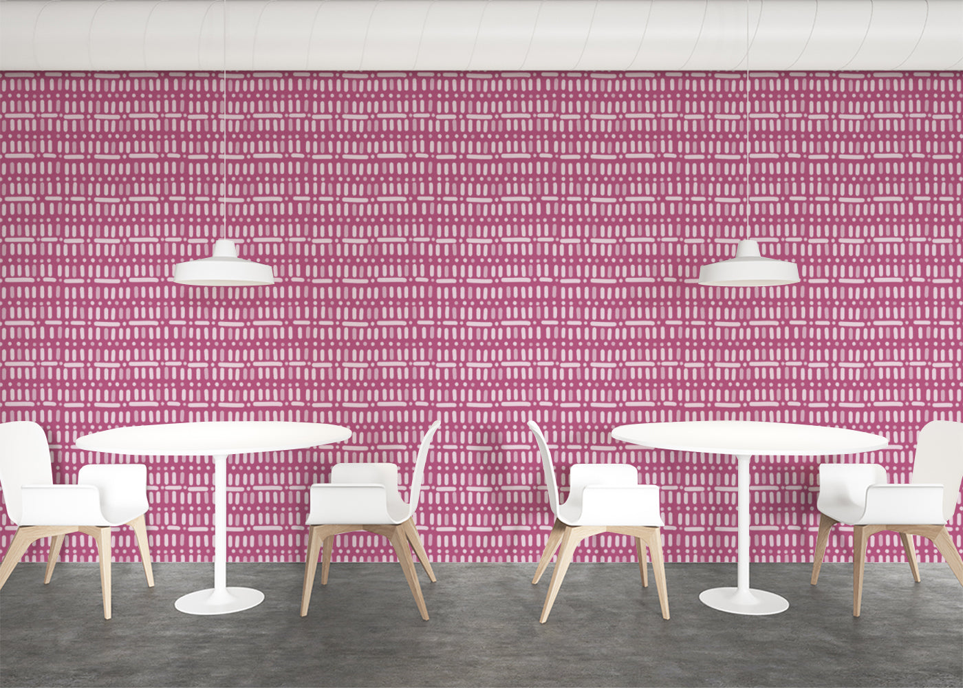 Baroque Dots and Stripes - Pink
