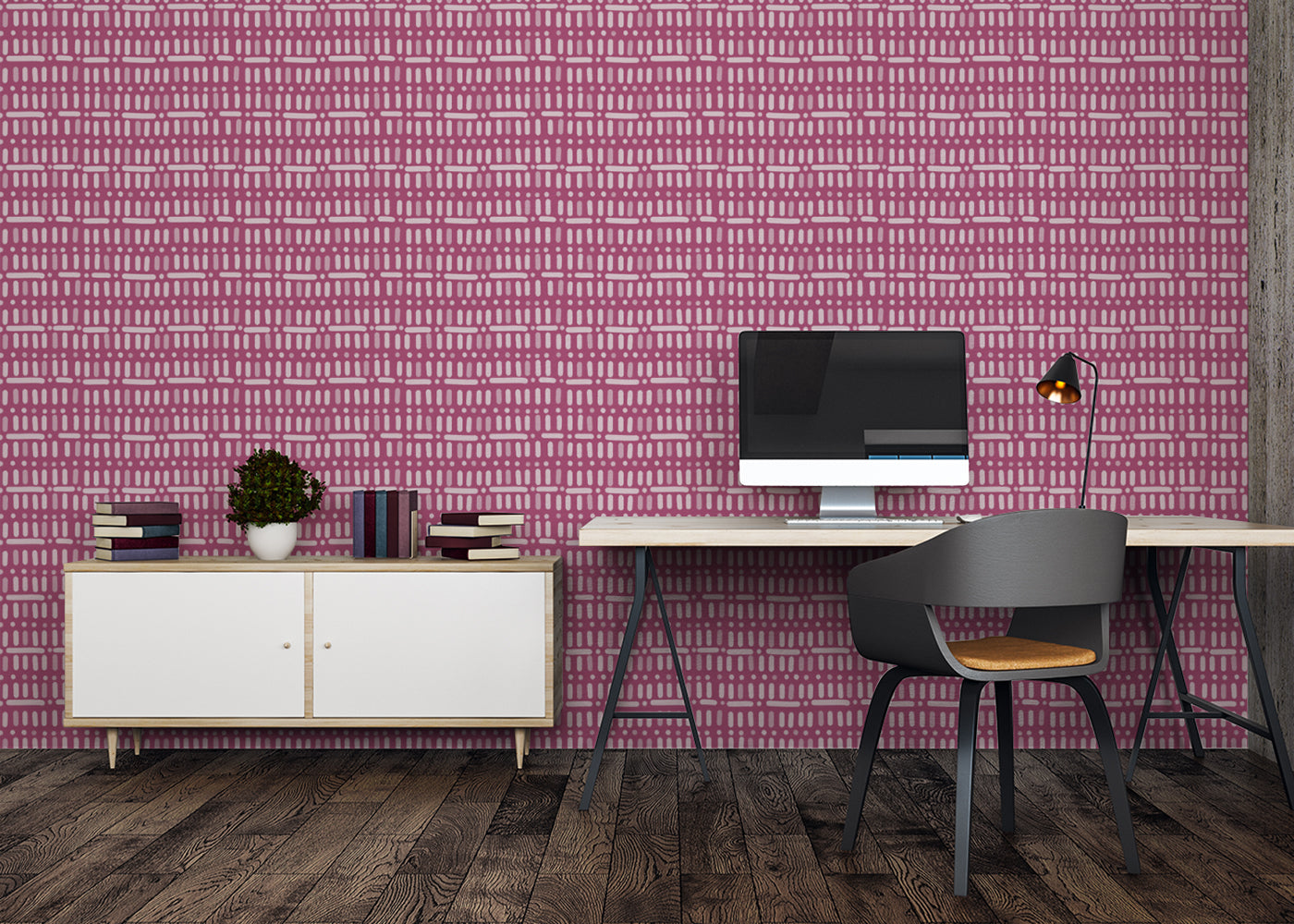 Baroque Dots and Stripes - Pink