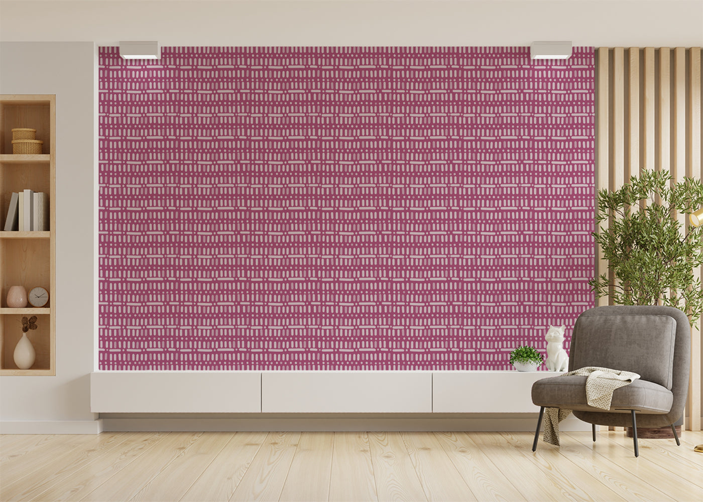 Baroque Dots and Stripes - Pink