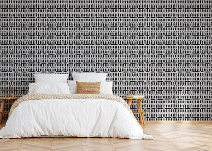 Baroque Dots and Stripes - Black and White