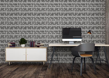 Baroque Dots and Stripes - Black and White