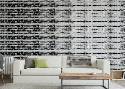 Baroque Dots and Stripes - Black and White
