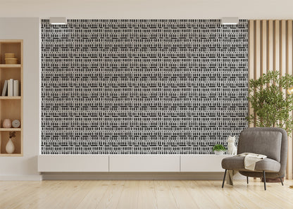 Baroque Dots and Stripes - Black and White
