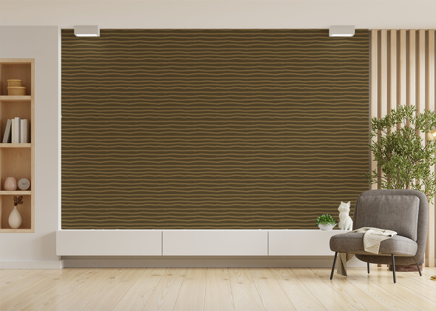Striped Serenity - Brown
