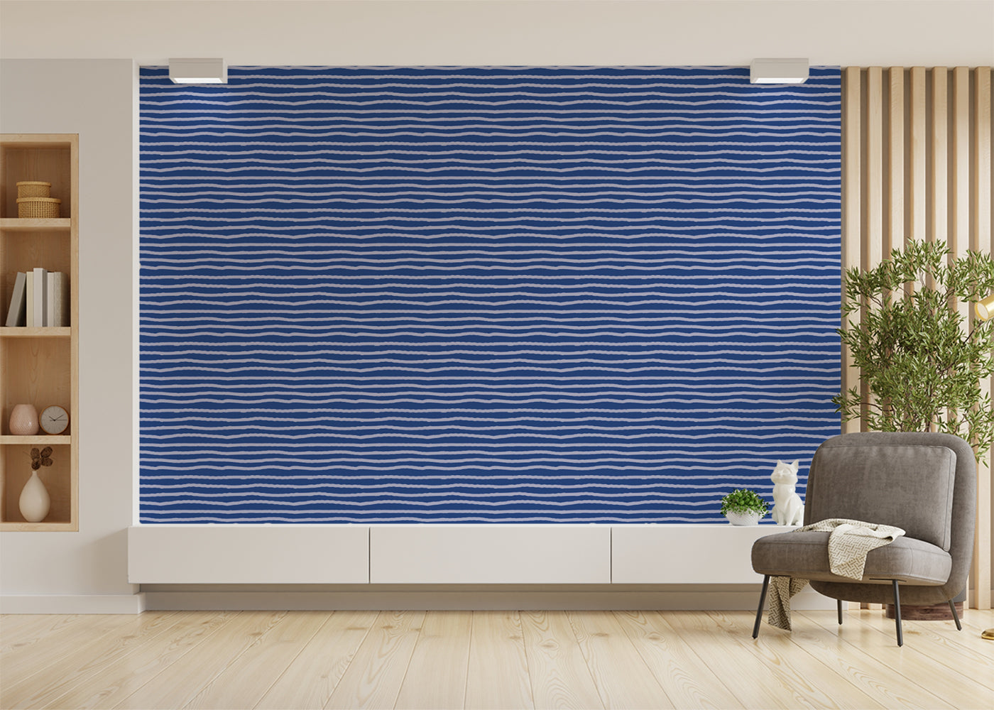 Striped Serenity - Blue