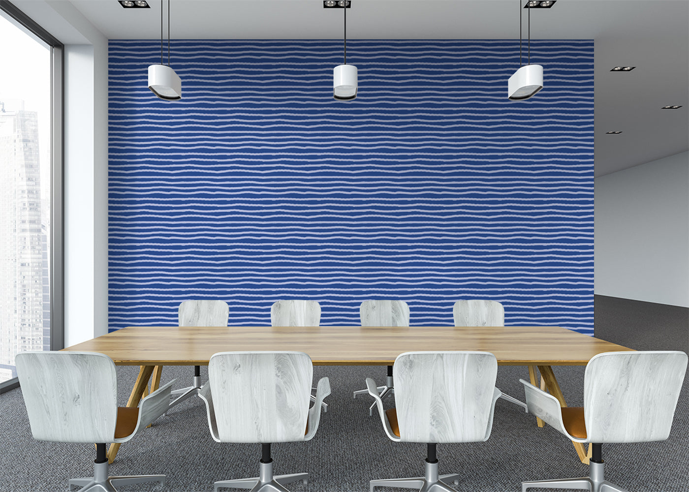Striped Serenity - Blue