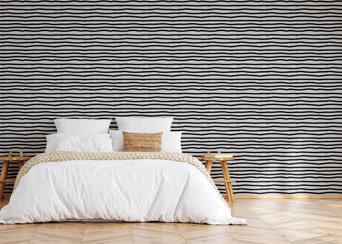 Striped Serenity - Black and White