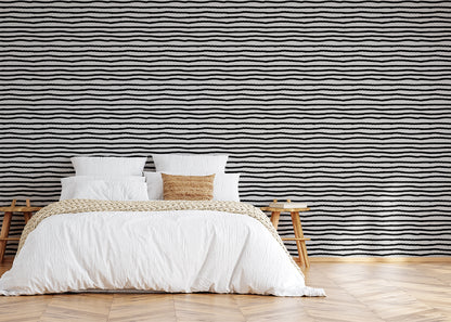 Striped Serenity - Black and White