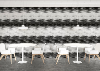 Striped Serenity - Black and White