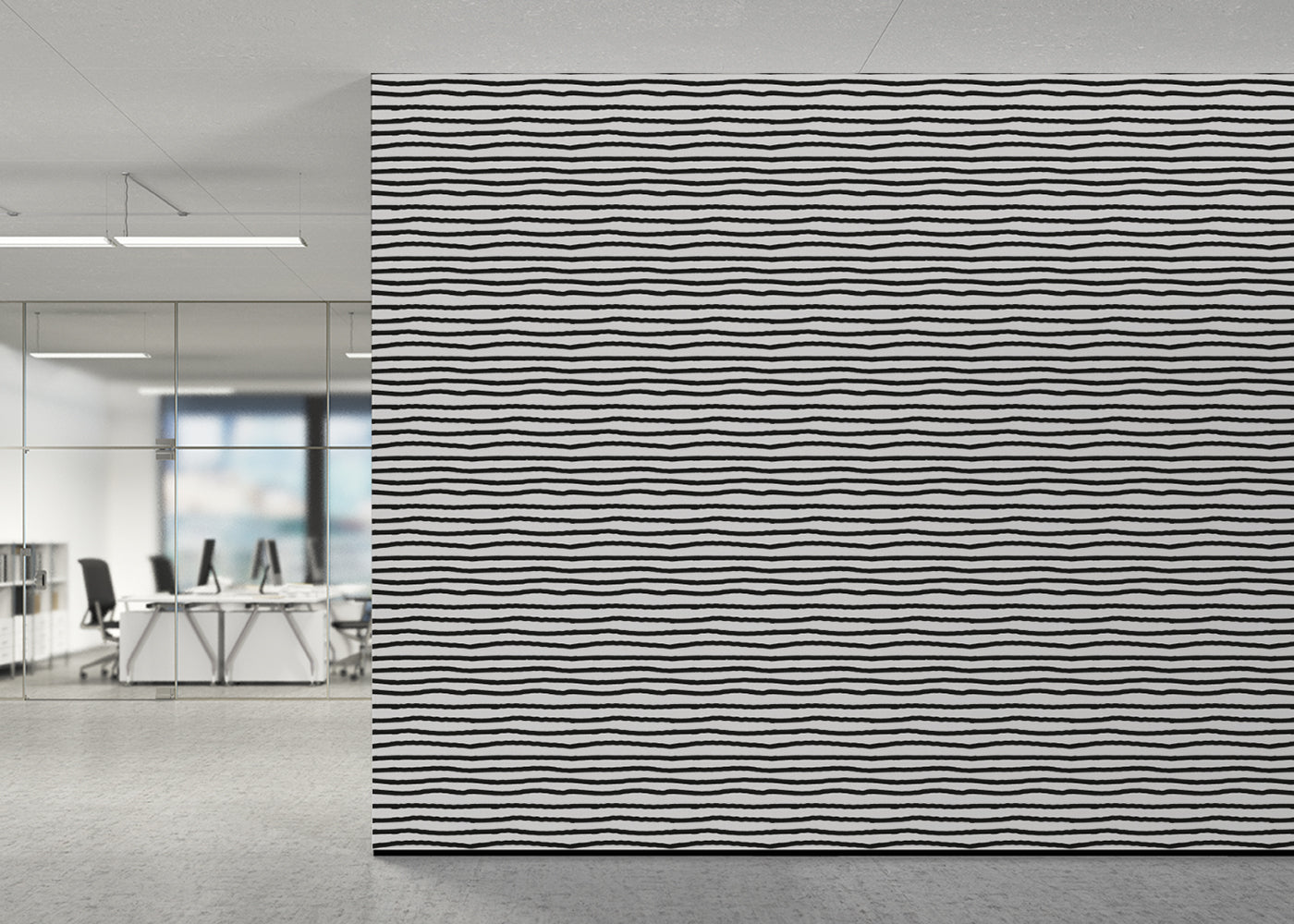 Striped Serenity - Black and White