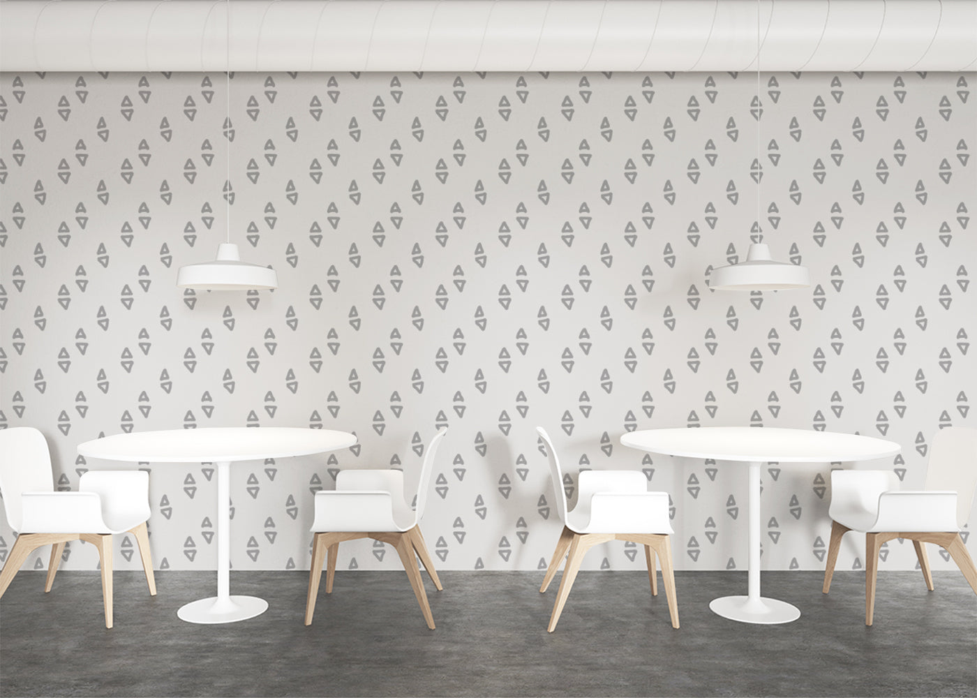 Geometric Echoes - Light Gray