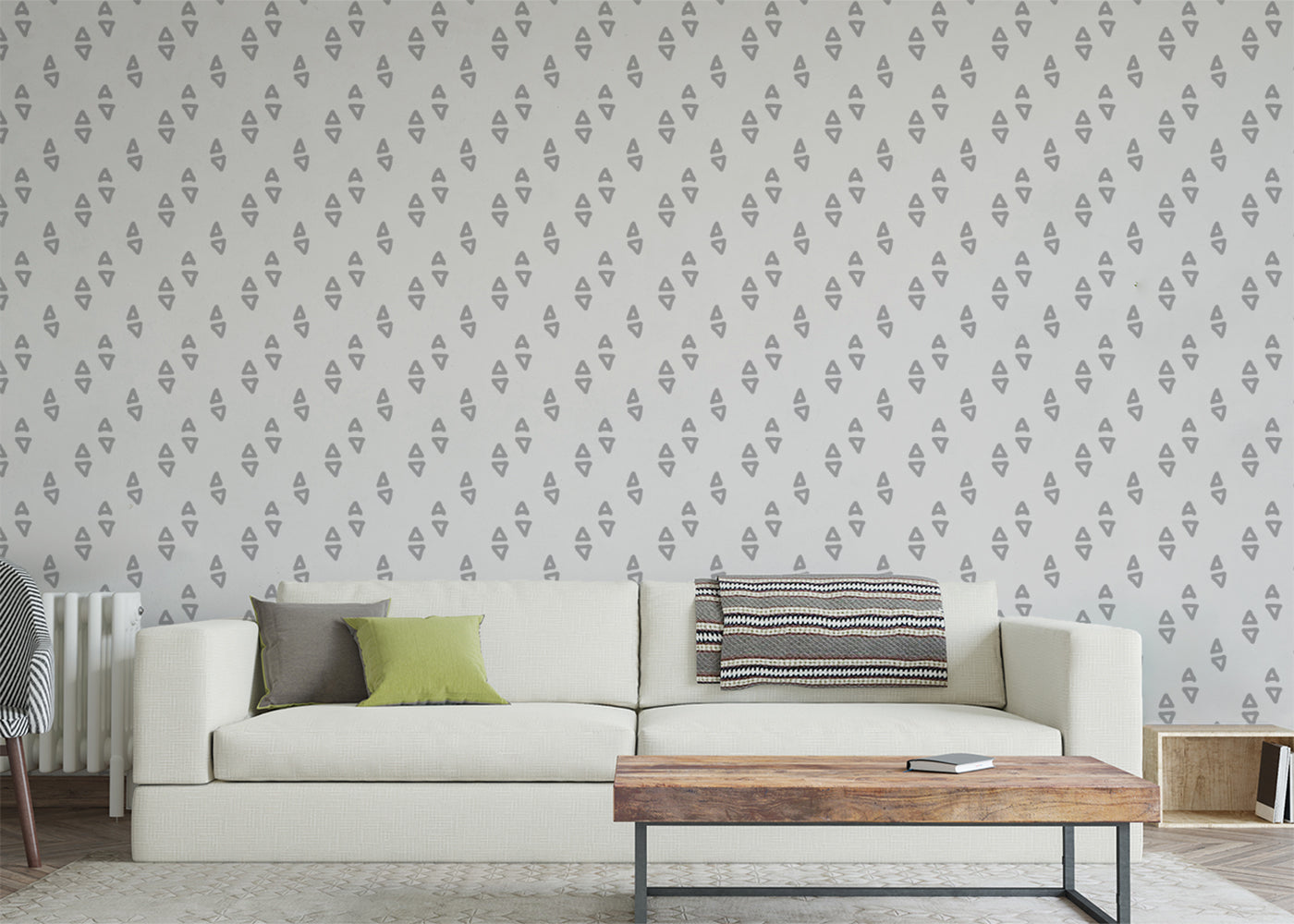 Geometric Echoes - Light Gray