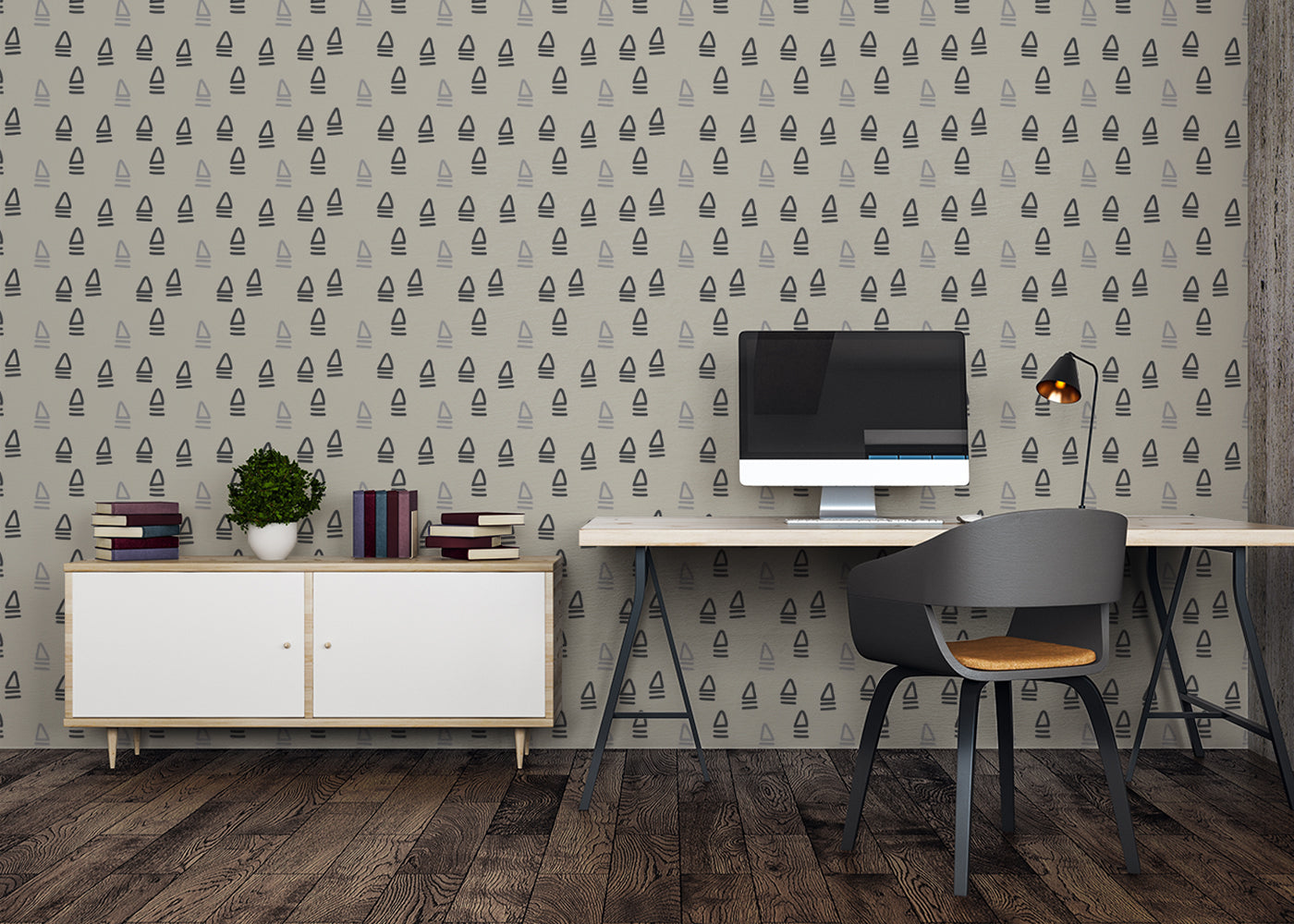 Abstract Trio - Light Gray