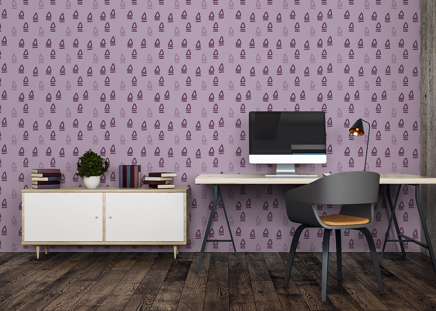 Abstract Trio - Purple