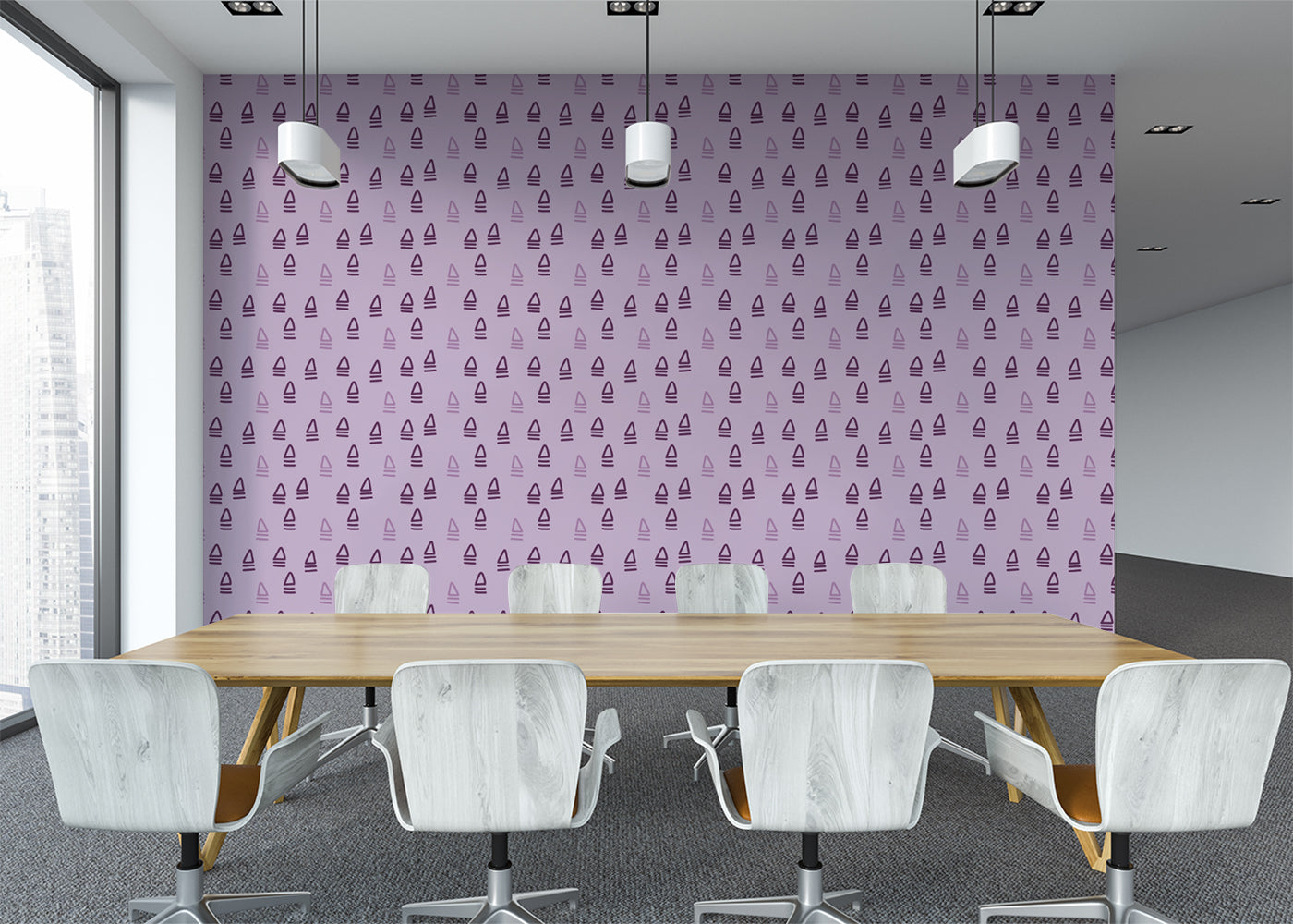 Abstract Trio - Purple