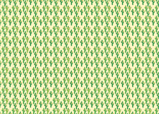 Desert Cacti Blossoms - Yellow Green - Sample