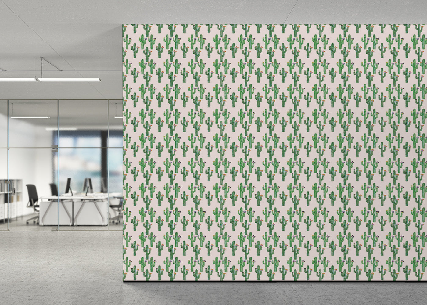 Desert Cacti Blossoms - Dark Green