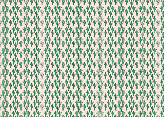 Desert Cacti Blossoms - Dark Green - Sample