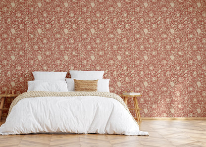 Floral Whirls - Red